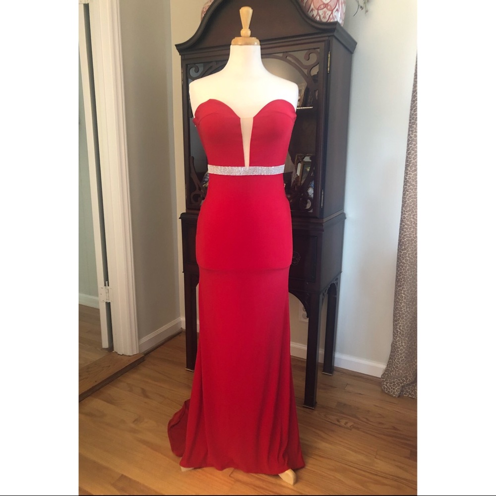 Blush Prom Red Gown